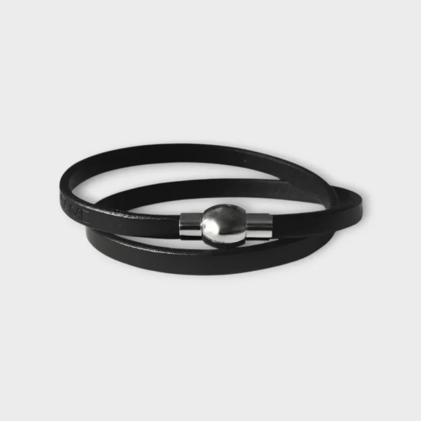 Dámský kožený náramek - Barva: tmavě modrá, Velikost: dle požadavku, Poznámka: velikost (obvod zápěstí) je nutné zadat do poznámky v objednávce