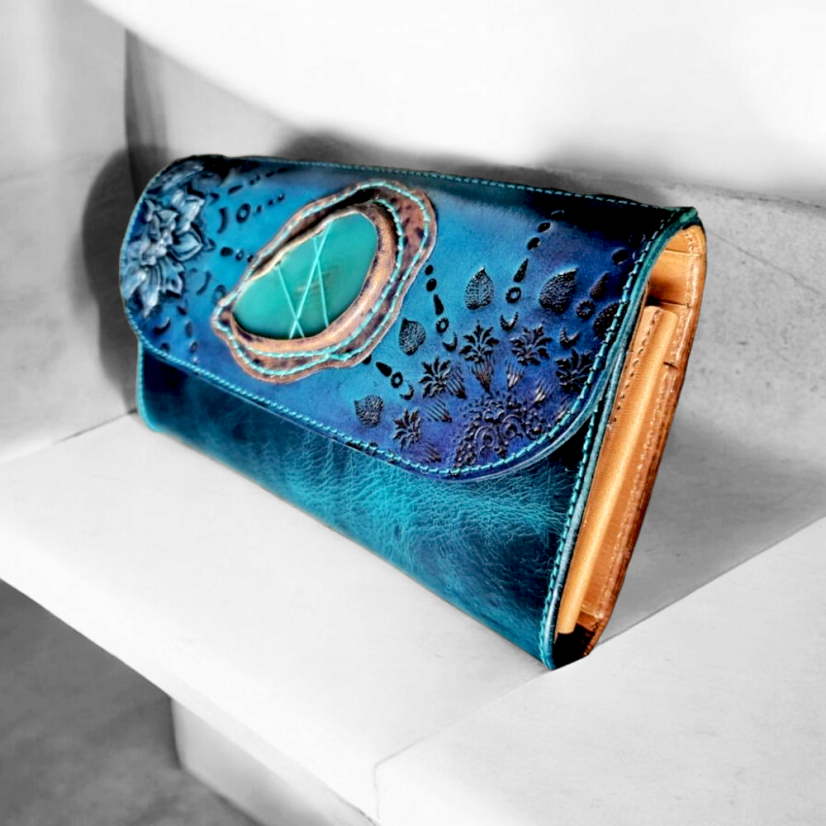 Dámská kožená peněženka Niame Blue