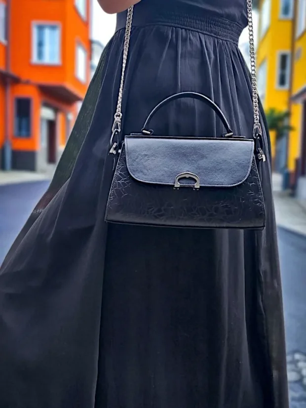 Dámská kožená kabelka Niame Blue Heart