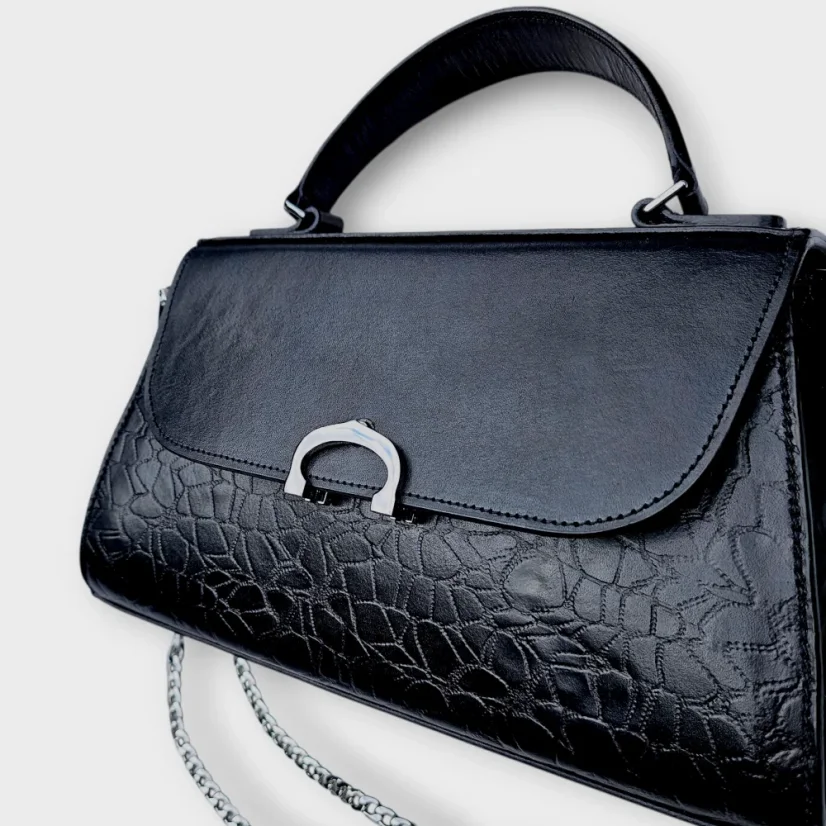 Dámská kožená kabelka Niame Blue Heart