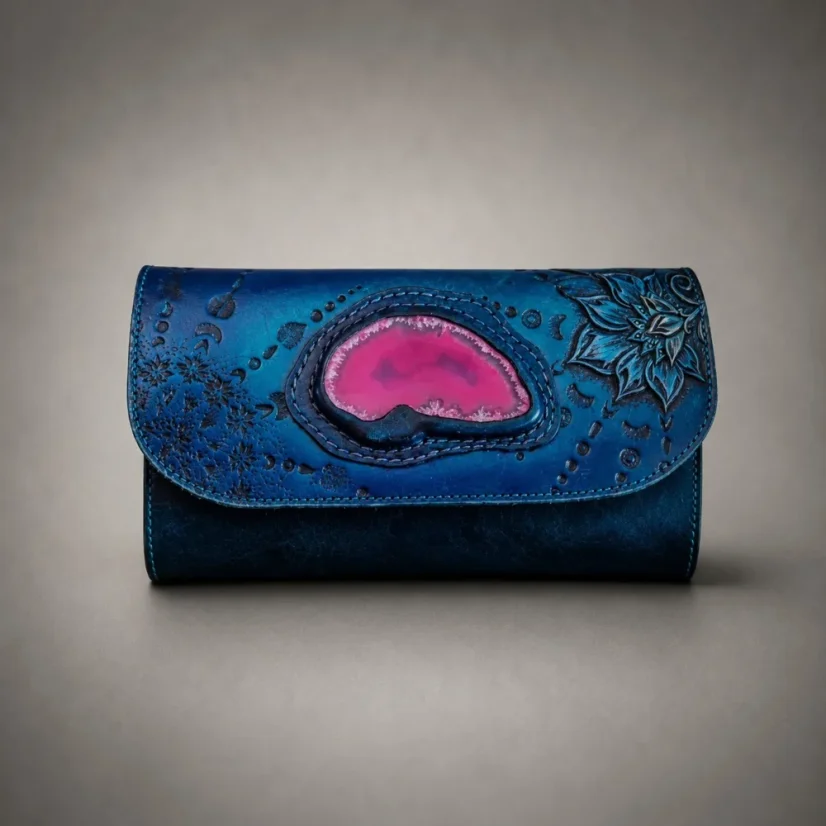Dámská kožená peněženka Niame Pink Agate