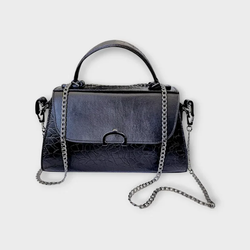 Dámská kožená kabelka Niame Blue Heart