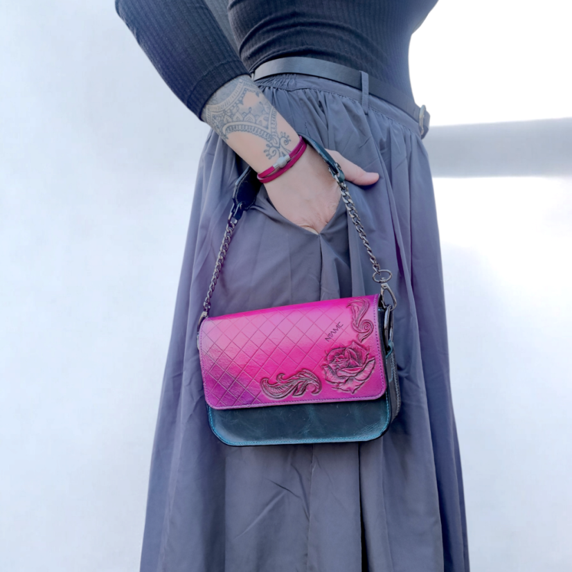 Dámská kožená kabelka Niame Pink Love