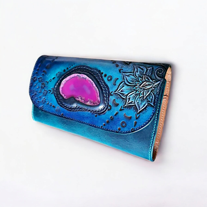Dámská kožená peněženka Niame Pink Agate