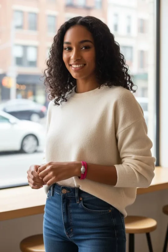 Dámský kožený náramek - Barva: tmavě modrá, Velikost: dle požadavku, Poznámka: velikost (obvod zápěstí) je nutné zadat do poznámky v objednávce